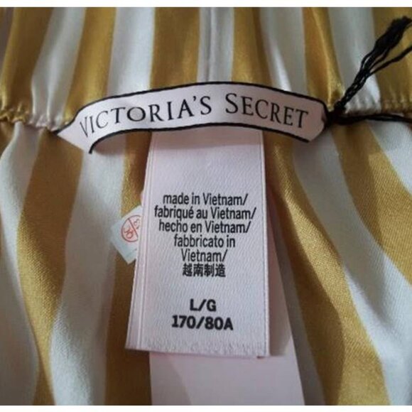 Victoria Secret® Limited Edition Satin Striped Pajama Pant Size Large - Picture 7 of 14